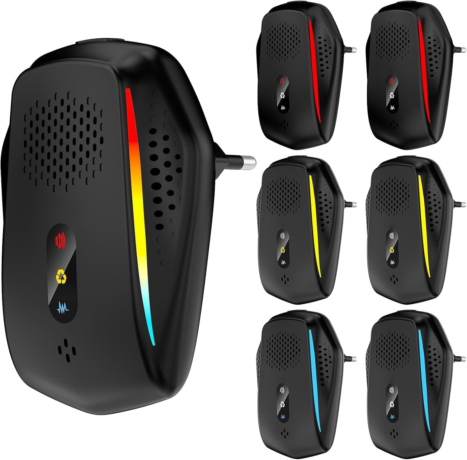 CasaShield ultrasonic pest and parasite repellent — black 6-unit pack